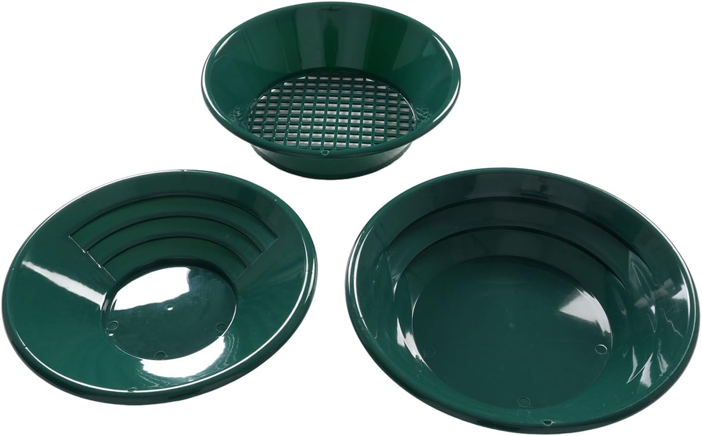 Heavy-Duty ABS Gold Panning Kit with Pans and Sieve Multipurpose Outdoor Prospecting Tool for Mineral Collection Portable Easy-to-Use All Skill Levels