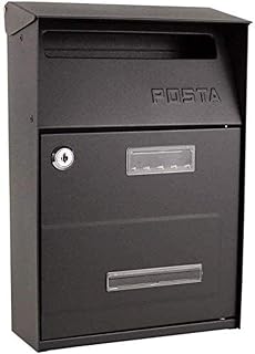 Retro Vintage Aluminum Wall Mounted Mail Box Post Box Secure Letterbox Security Mailbox