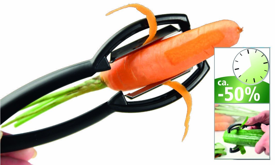 Fackelmann Vegetable Peeler 2 in 1 Aubergine / Black