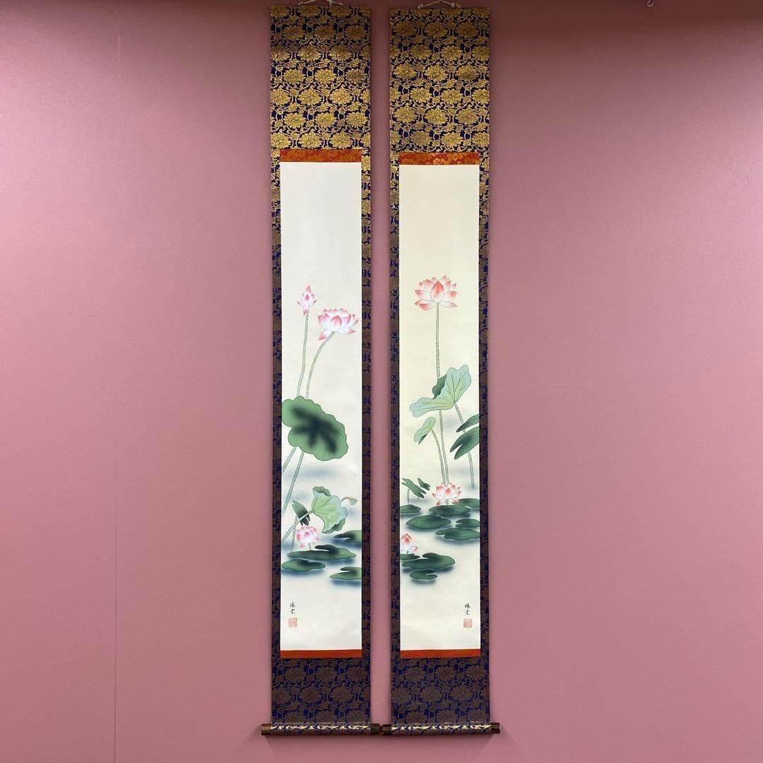 真作】/森寛斎/雨中山水図/田家図/布袋屋掛軸HH-269