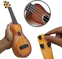 Brinquedo Violão acústico cavaquinho ukulele infantil criança 4 anos menino menina Mini Violao acustico cordas de nylon ajustaveis + Embalagem Maleta