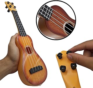 Brinquedo violao ukulele criança acustico corda nylon marrom (marrom