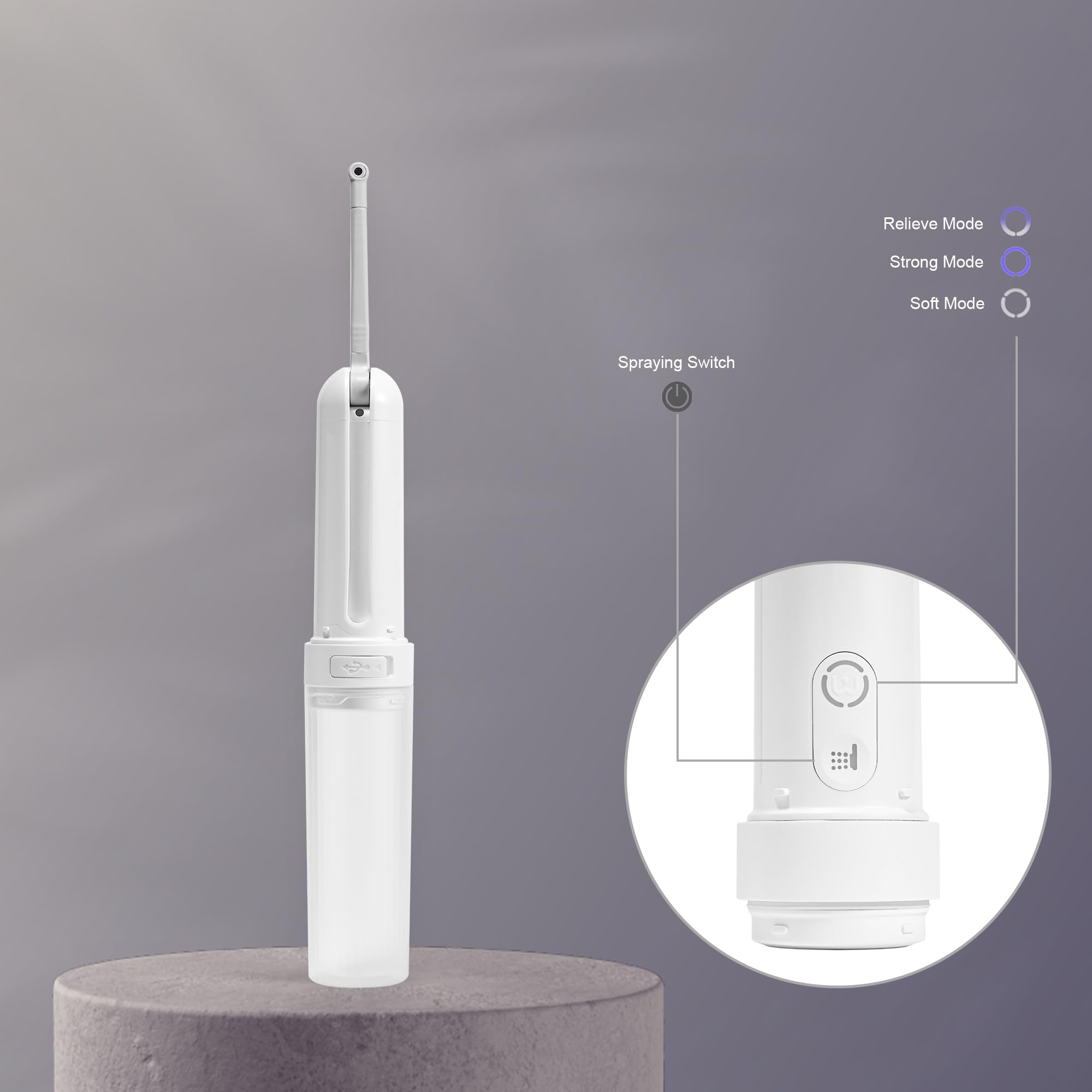 Travel Portable Bidet USB-C Rechargeable Handheld Travel Bidet Sprayer with 3 Wash Modes for Personal Hygiene Bed-Ridden Postpartum — view 2