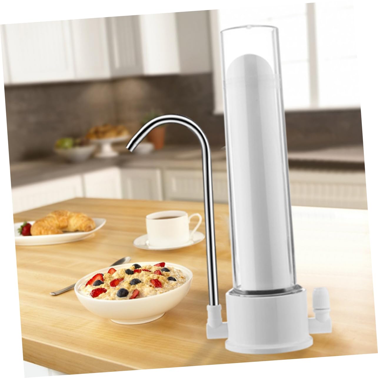 LIFKOME Filtre à Eau pour Robinet Cuisine, Purification Physique, Raccordement Facile la Plupart des Robinets Domestiques, 1 Set D’adaptateurs