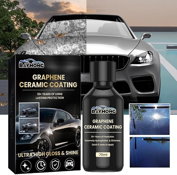 70ml Graphene Ceramic Coating Advanced Technology Ceramic Coating Graphene UV Glow Super Hydrophobic Maintenance Liquid Waterproof Graphene Glass Plated Car Polish