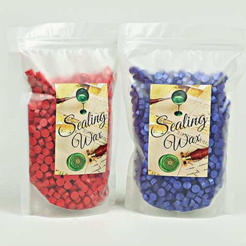Miniatura 4 de Cera de sellado roja, cuentas de sellado de cera de 17.64 oz, 1400 cuentas de sello de cera roja carmesí para sello de cera, ideal para adornar