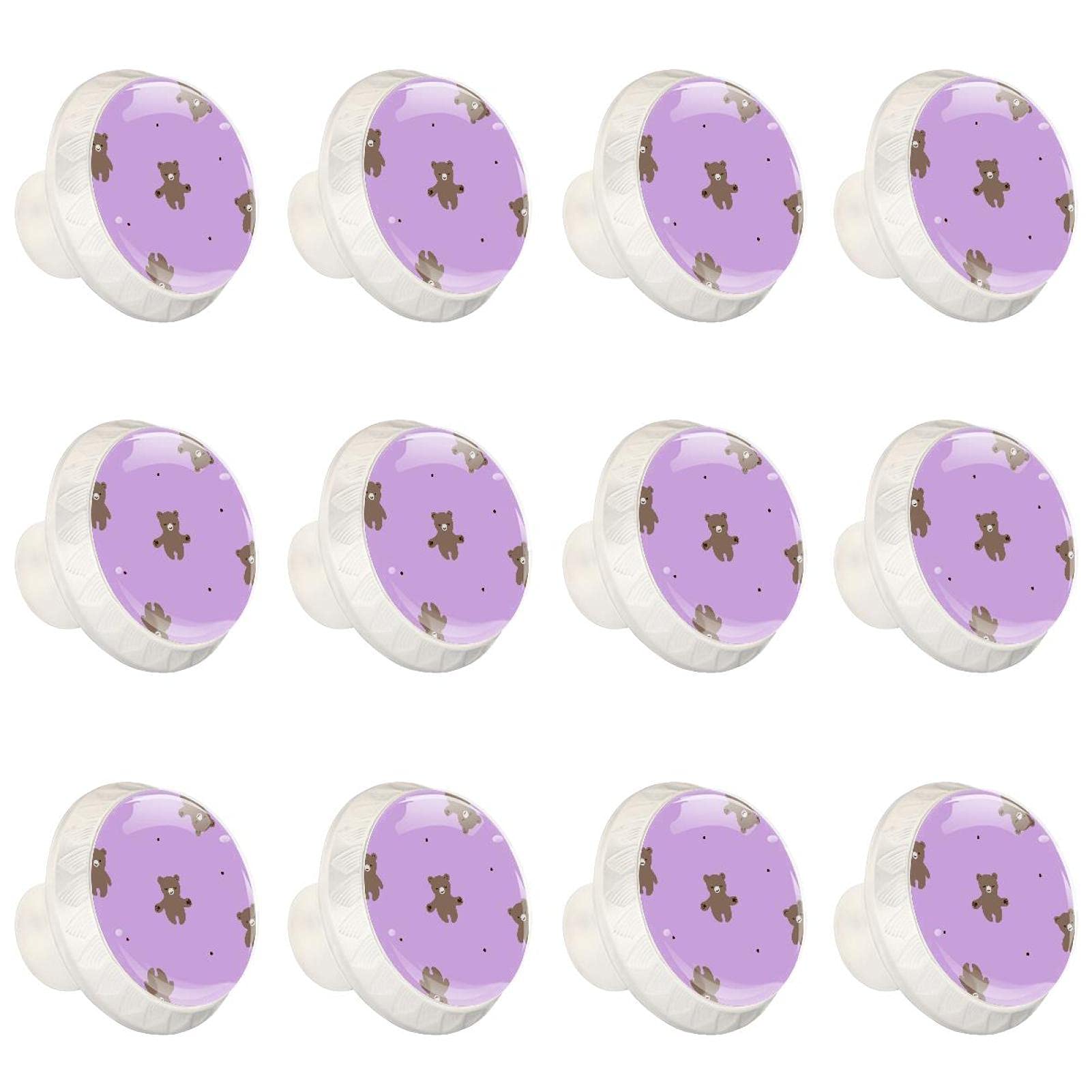 Boutons pour armoires et tiroirs ours lot de 12 poignées anti-blessure