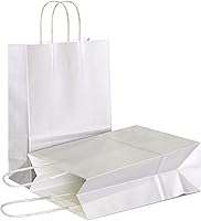 Vista 47 de AZOWA Bolsas de regalo Mini bolsas de papel kraft con asas (4 x 2.4 x 6 pulgadas, negras, 25 unidades)