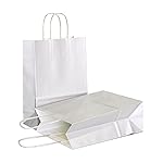 AZOWA Silver Gift Bags with Handles Mini Kraft Paper Bags for Party Favors (6 x 2.4 x 4.7 in, 12 Pcs)