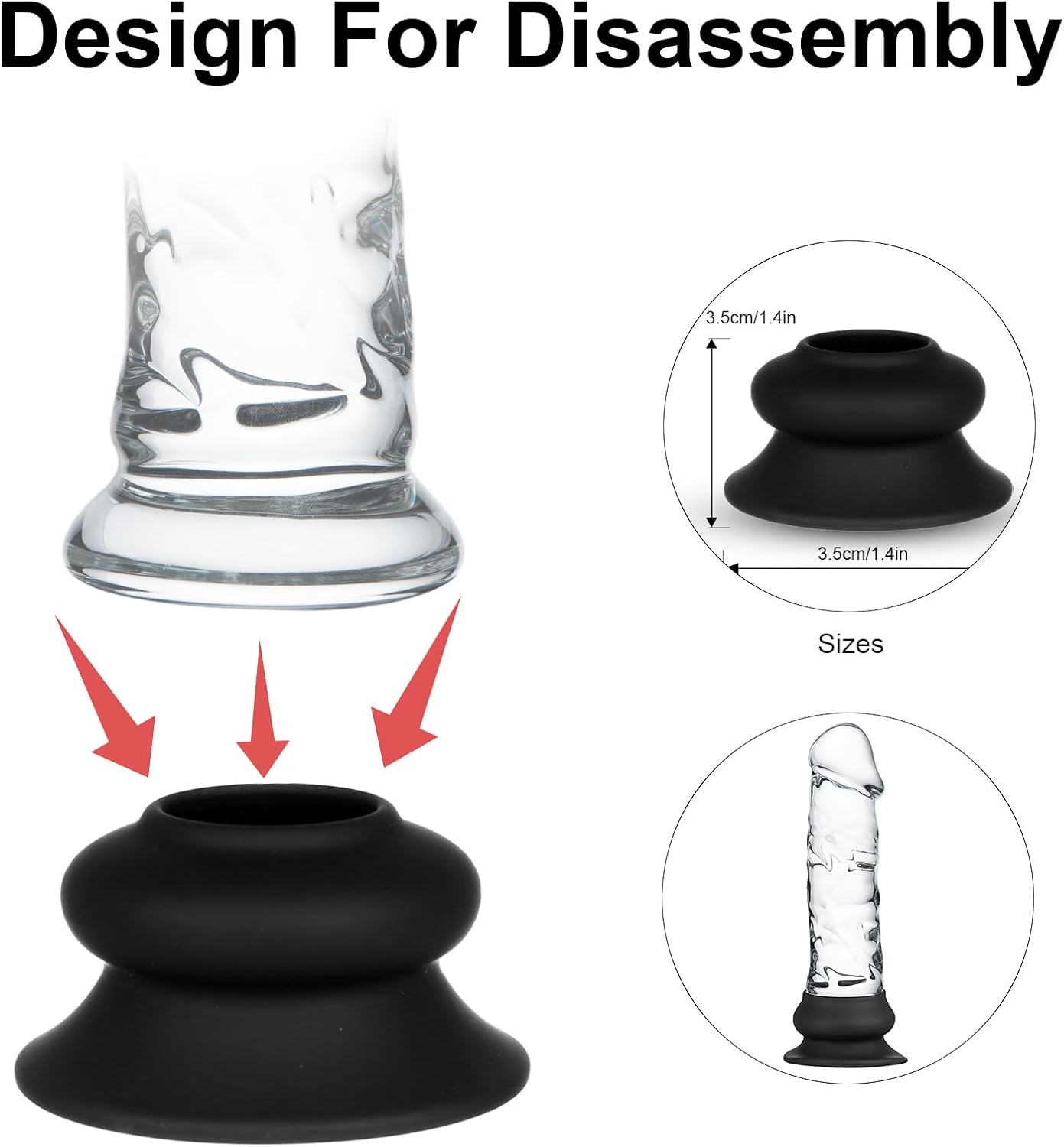 6.2" Small Beginner Glass Dildo with Suction Realistic Clear Anal Dildo