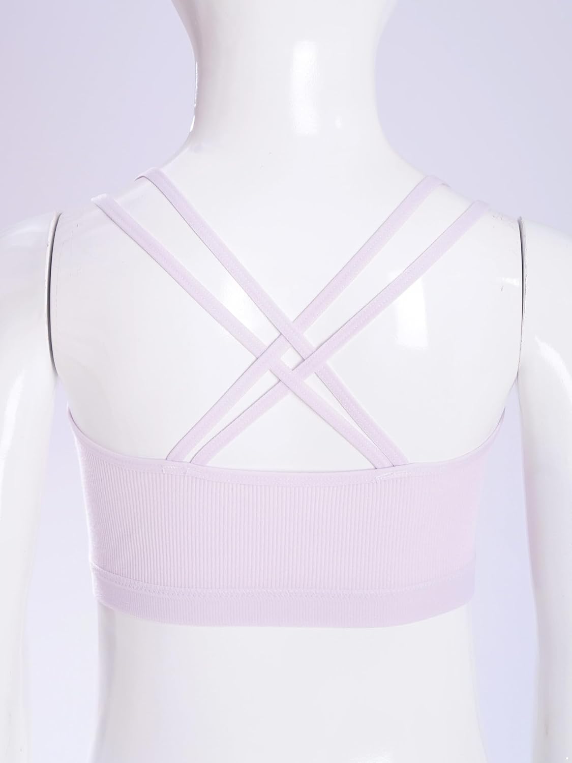 Jugaoge Training Bra for Girls Stretchy Wireless Sports Bra Seamless Plain Camisole Vest Ballet Dance Bralette