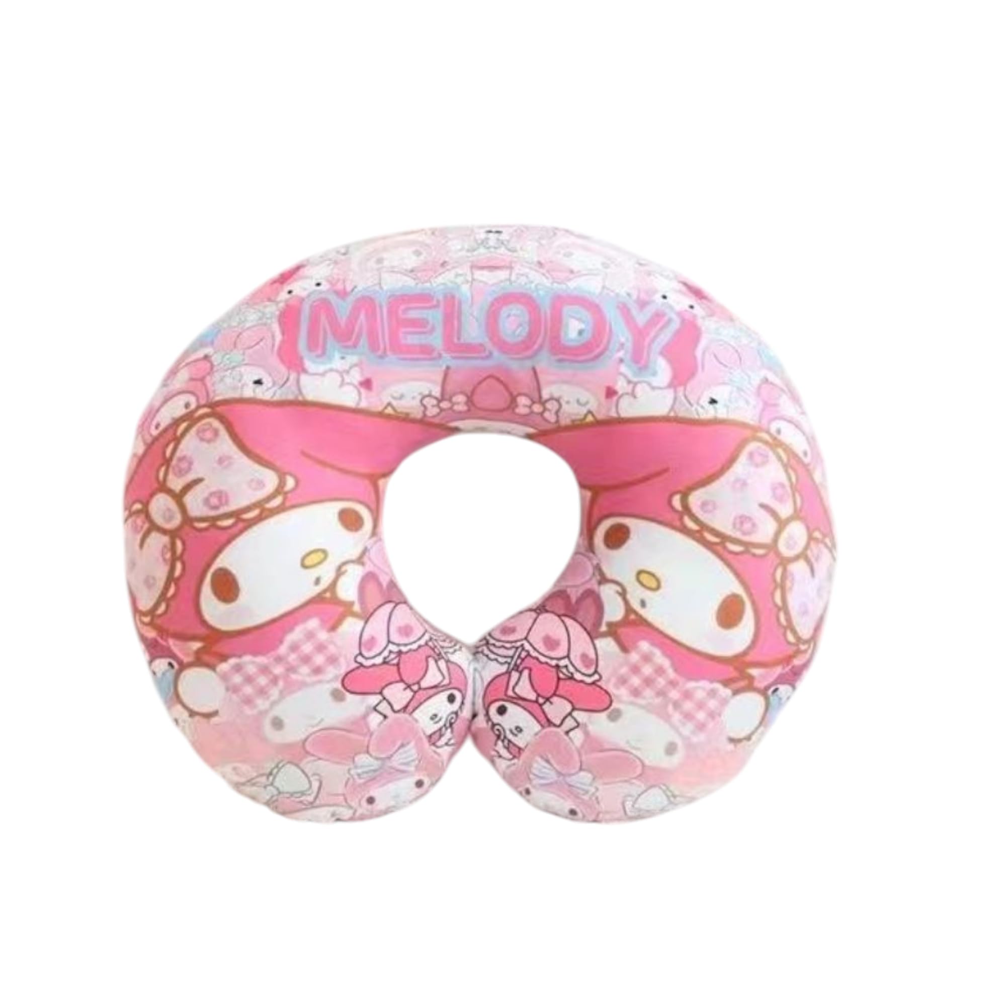 LIGHTER HOUSE My Melody All Cover Print Memory Foam U-Shaped Pillow for Travelling Watching Movies - Pack of 01-picture-39
