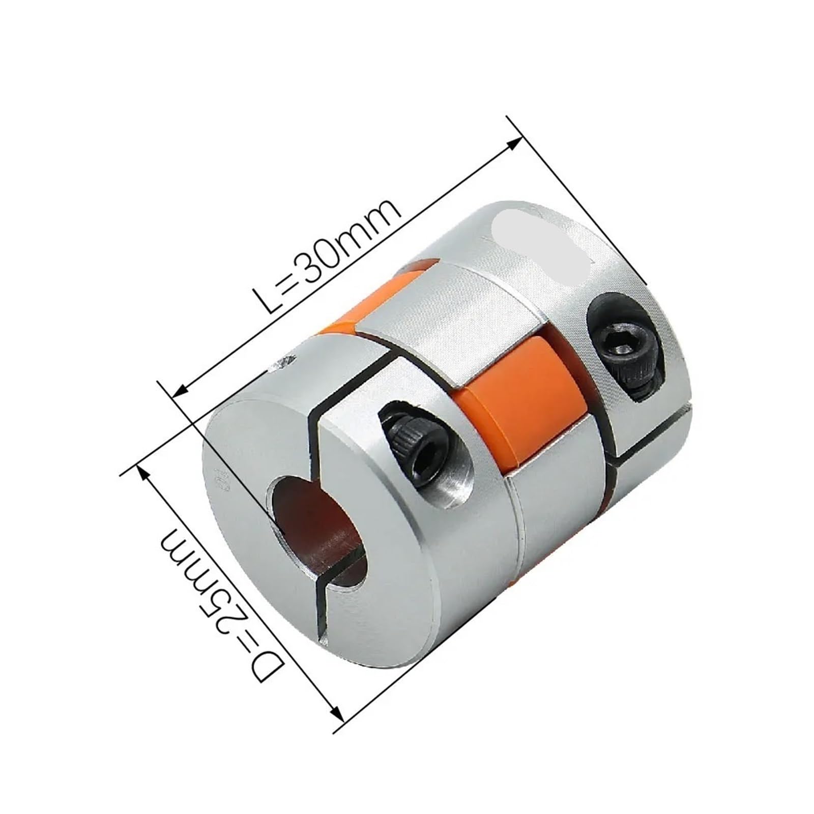 Raccord d'accouplement d'arbre flexible en aluminium D25L30 à deux mâchoires CNC 5/6/6,35/8/10/12/12,7/14 mm 5 x 8 mm, 1 pièce(6.35x14)
