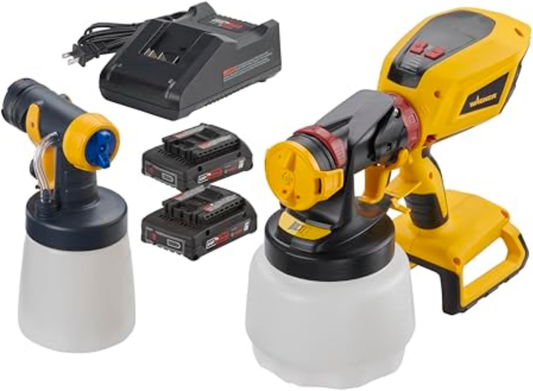 Spraytech 2454976 FLEXiO 3550 18V Cordless Handheld HVLP Paint Sprayer, Sprays Most Unthinned Latex, Includes Two Nozzles and Two Batteries, Complete Adjustability