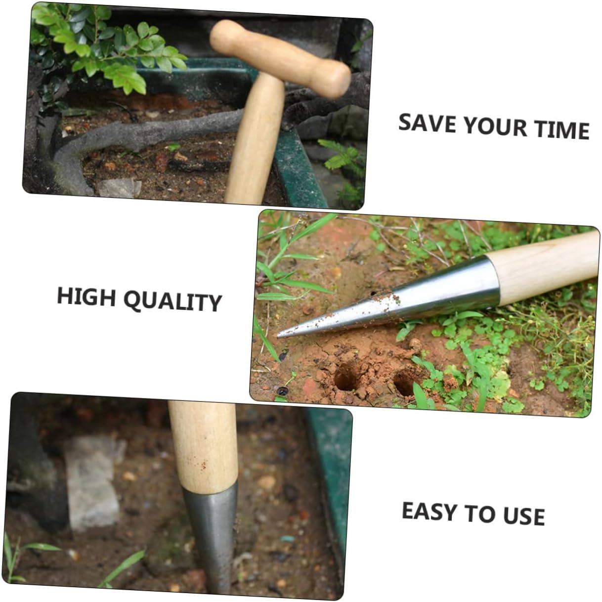 SUPVOX Gardening Tools Dibbler for Flower Bulb Planter Tool for Loosen and Planting