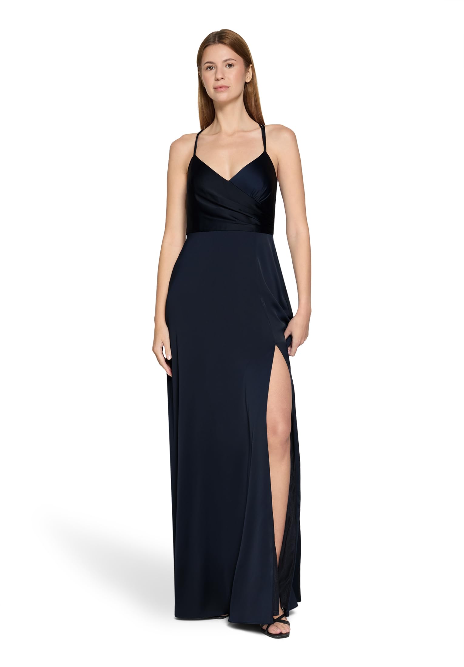Vera Mont Damen Abendkleid mit V-Ausschnitt