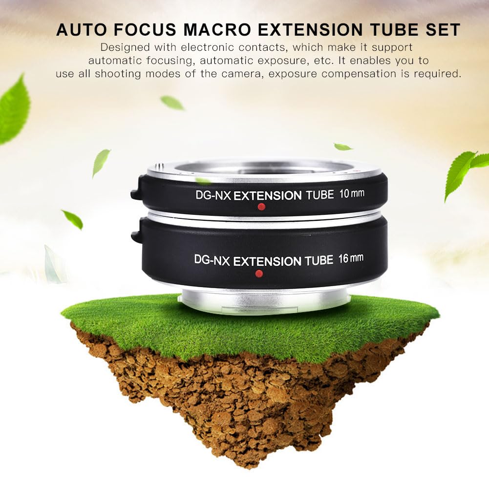 Juego de tubos de extensión macro de enfoque automático de 10 mm + 16 mm para cámaras DSLR (DG-NX)