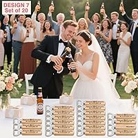 Vista 12 de Personalized Bottle Openers, Wooden Custom Couple's Names & Date Openers for Wedding Gift, Idea Gifts for Wedding (Set of 6)