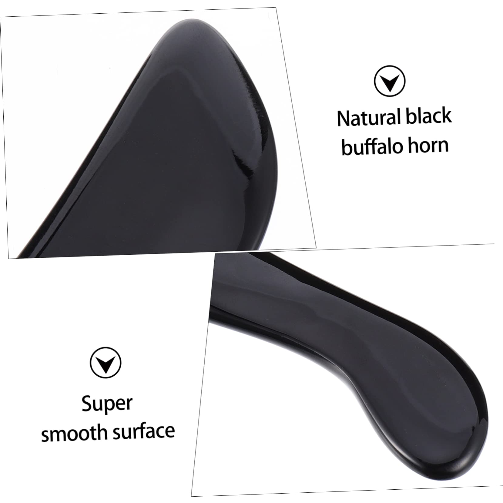 FOMIYES Scraping Board Guasha Tool Skincare Kit Face Massage Tools Gua Sha Neck Facial Massage Tools Massaging Tools Facial Spatula Gua Sha Plate Beauty Film Black Buffalo Horn The Face