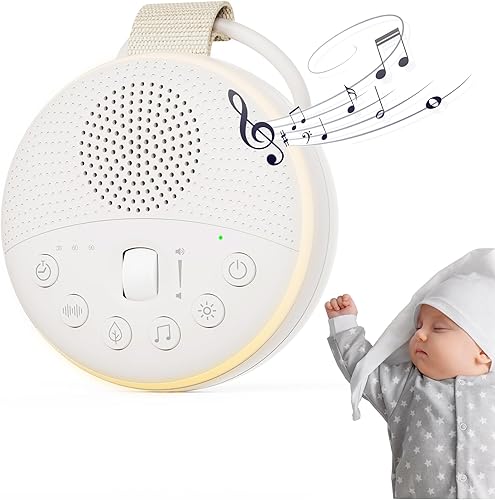 Máquina de sonido de ruido blanco - Máquina de sonido para dormir con luz nocturna, 22 sonidos relajantes - Máquina de ruido portátil 30H para