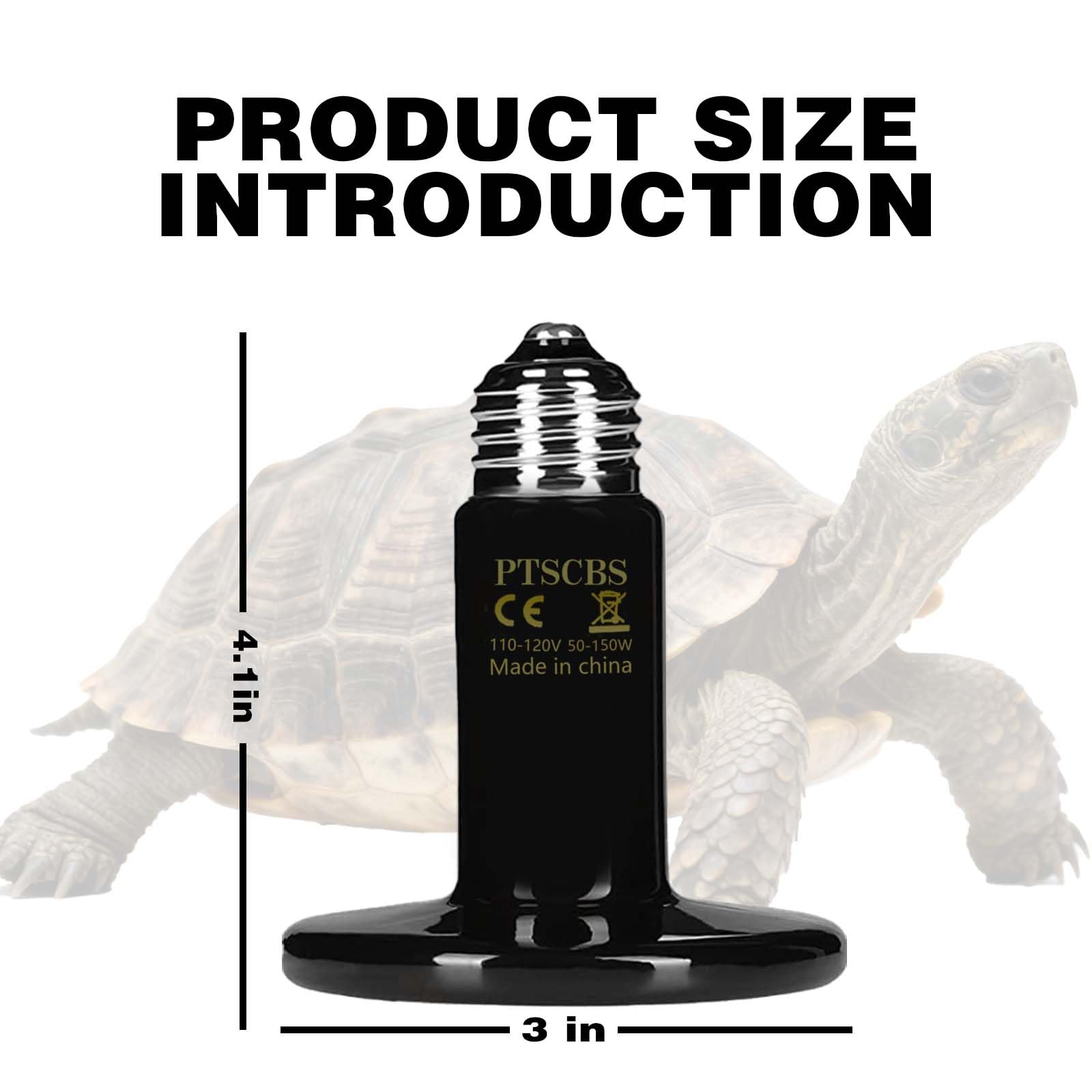 75W Reptile Heat Lamp(2 Packs)-Ceramic Heat Emitter for Reptiles Amphibian Pet Brooders Chicken Incubation, and Terrariums Turtle Lizard Bearded Dragon Snake E26 - image 6