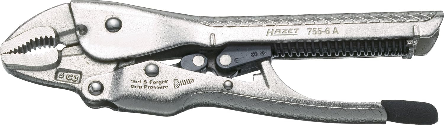 HAZET Gripzange 755-6A | automatische Einstellung | Einhand-Bedienung | variable Klemmkraft-Einstellung |einfache und sichere Entriegelung | mit Nockenmechanik