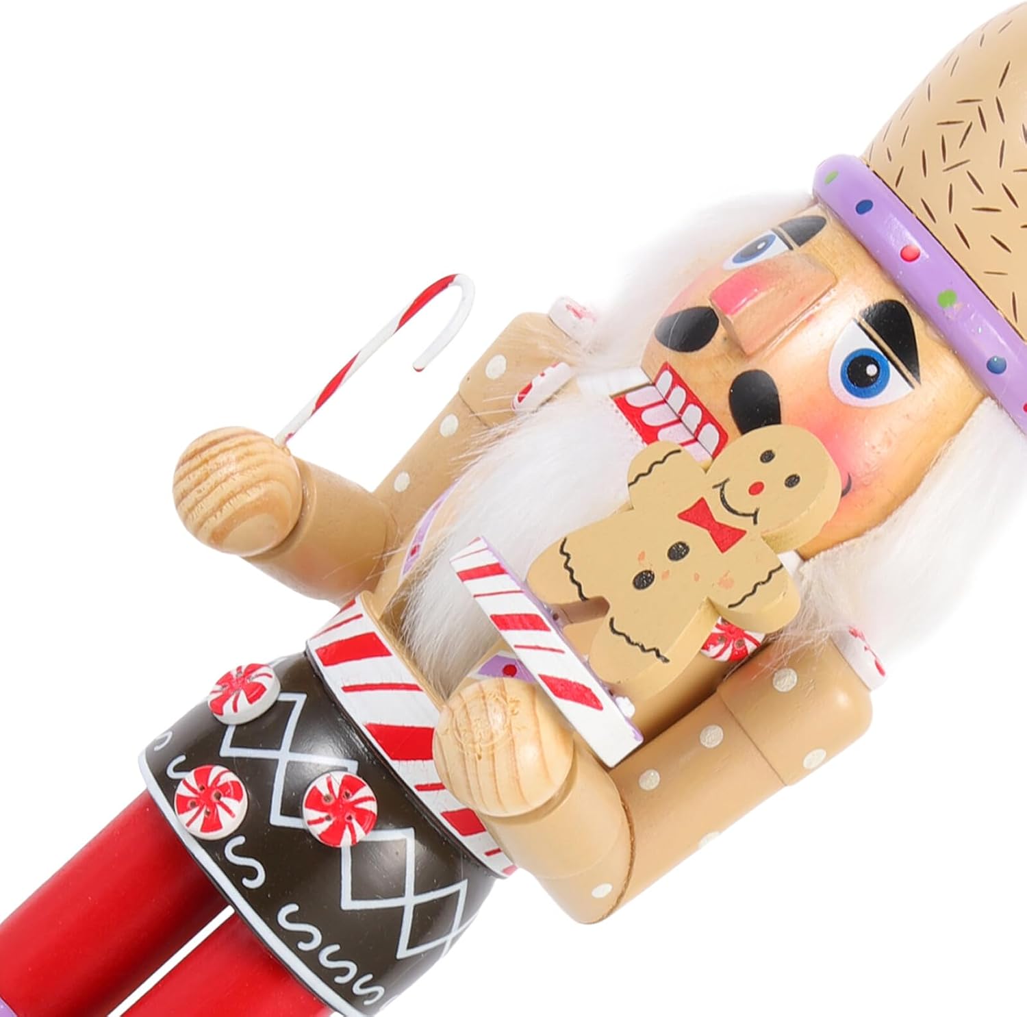 FAVOMOTO Christmas Nutcracker Figurine Desktop Wood Nutcracker Decoration Lovely Wooden Craft for Holiday Home Décor
