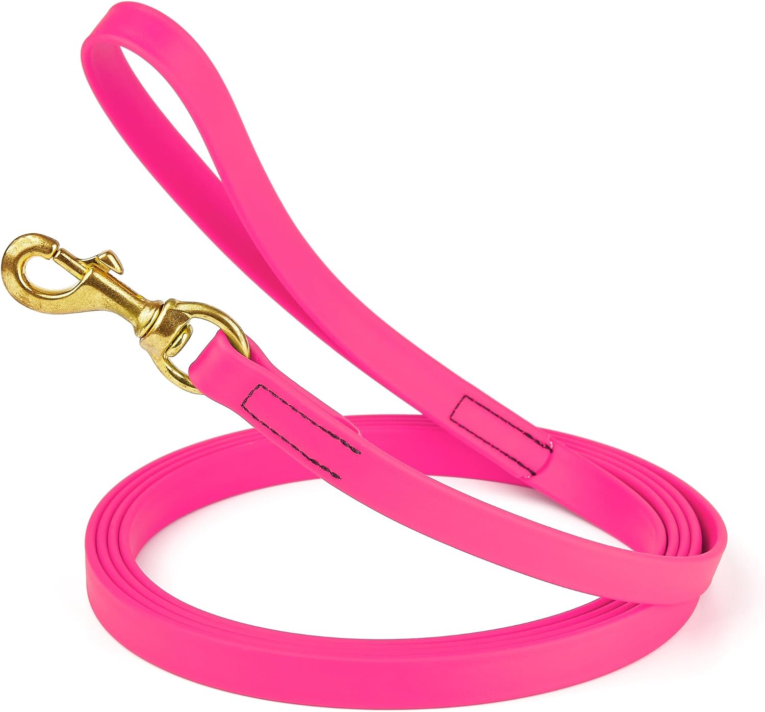 Viper Biothane K9 Working Dog Leash Waterproof Lead for Tracking Training Schutzhund Odor-Proof Long Line with Solid Brass Snap for Puppy Medium and Large Dogs, 33ft Passionfruit Pink