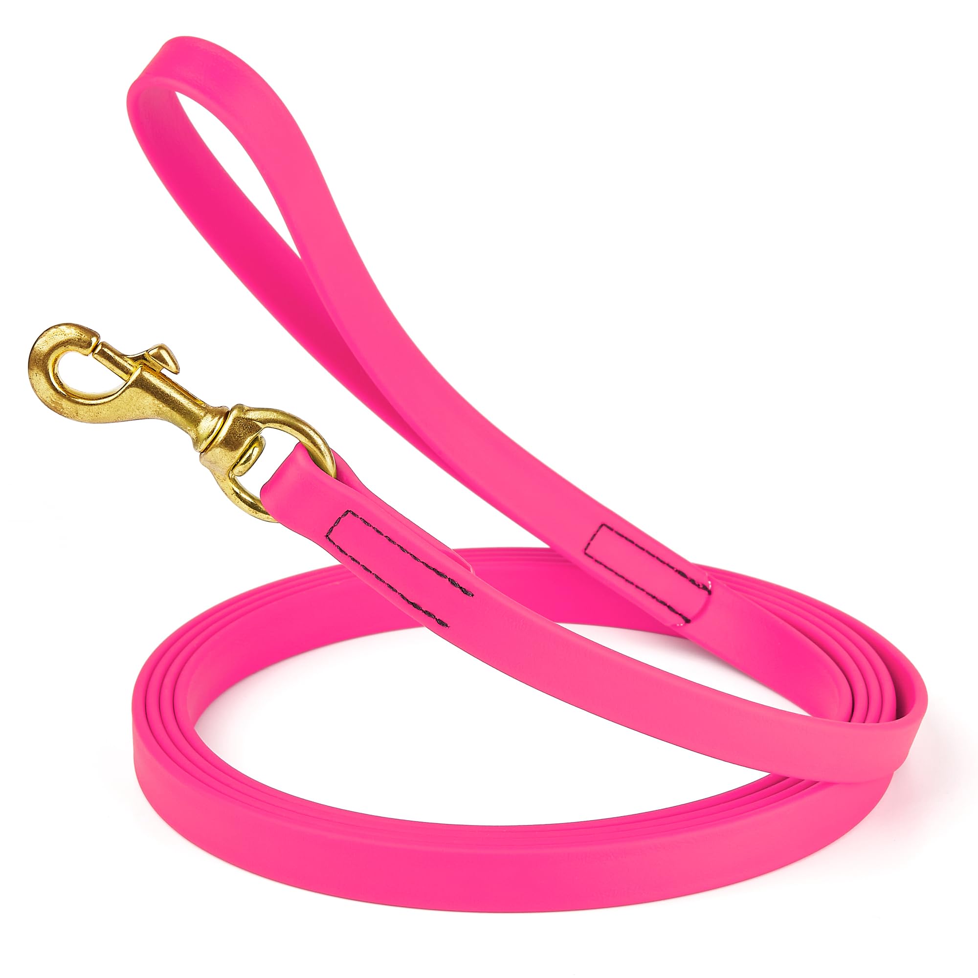 Viper Biothane K9 Correa impermeable para perros de entrenamiento Schutzhund a prueba de olores con broche de latón macizo para perros medianos y grandes, 10 metros, rosa fruta de la pasión