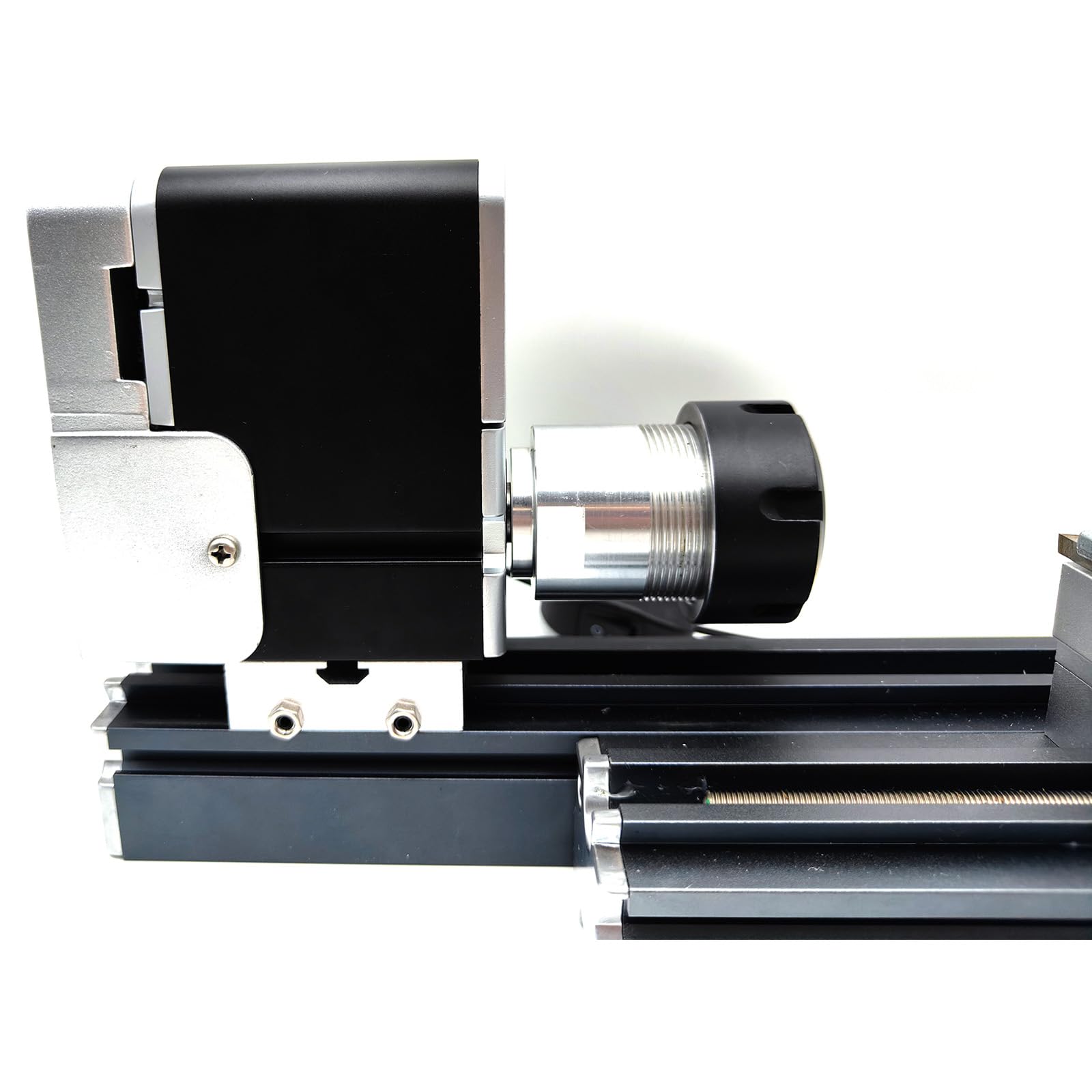 Torno en miniatura de metal, 60 W, 12000 rpm, didáctico, mini herramienta de torno de metal, para pieza cilíndrica, aficionado, carpintería, manualidades