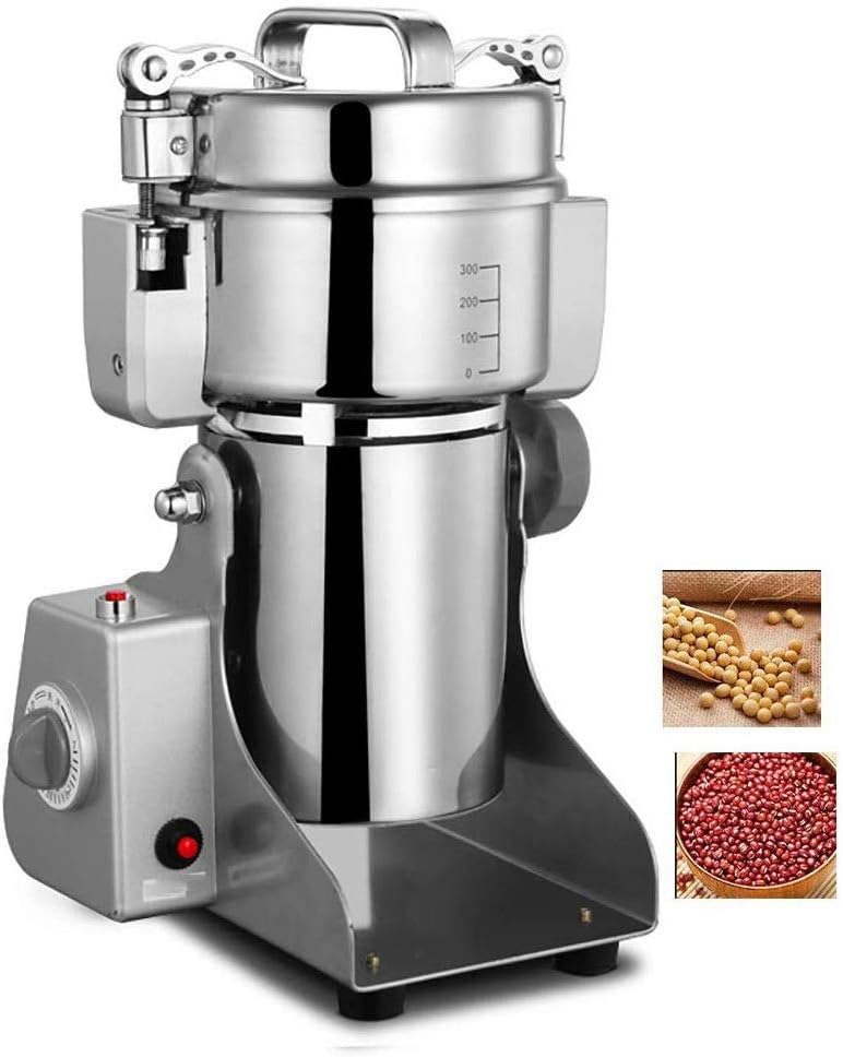 FBITE Molino de Grano eléctrico Molinillo de Especias Pulverizador Máquina de Polvo para Especias Café Arroz Maíz Sésamo Soja Alimentación de Pescado Molino de harina Pulverizador 500G Swi