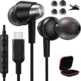 ACAGET USB C Headphones for iPhone 15 Pro Max A33 A34 Type C Headphones for Google Pixel 7 Pro 7 6a 6 Ipad Pro, Headphones Wired with Microphone for Samsung Glaxy A53 A33 S23 FE S22 S21OPPO Xiaomi