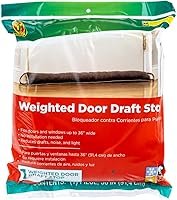 Vista 2 de Duck Brand Weighted Door Draft Stopper, Block Drafts, Dust, Bugs, Light, & Reduce Noise, Ideal for Doors and Windows up to 36" Wide, Under Door