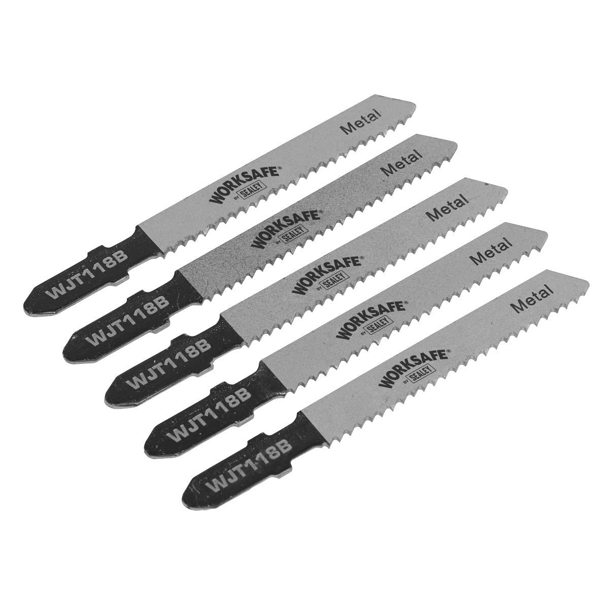 Sealey Worksafe Wjt118b 55Mm 12Tpi Jigsaw Blade Metal - Pack Of 5