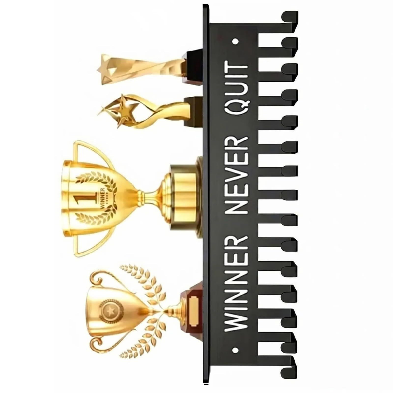 Hrtyvhin Modern Holder with Medals Display Function Sturdy TPU Construction for Home Gym Use Fitness Award Holder
