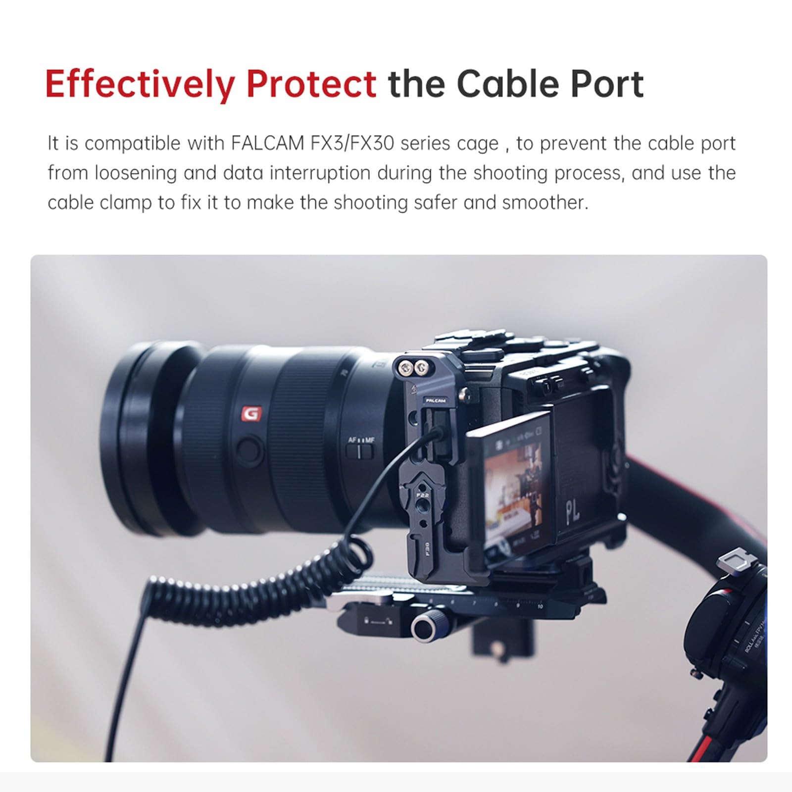 Amazon | FALCAM カメラケージ ケーブルクランプ、FX3/FX30 シリーズ用