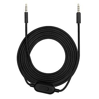 استبدال كبل سماعة weishan لـ Logitech G Pro و G Pro X و Logitech G433 و G233 سماعة الصوت Aux مع وحدة تحكم في الصوت وكتم الصوت