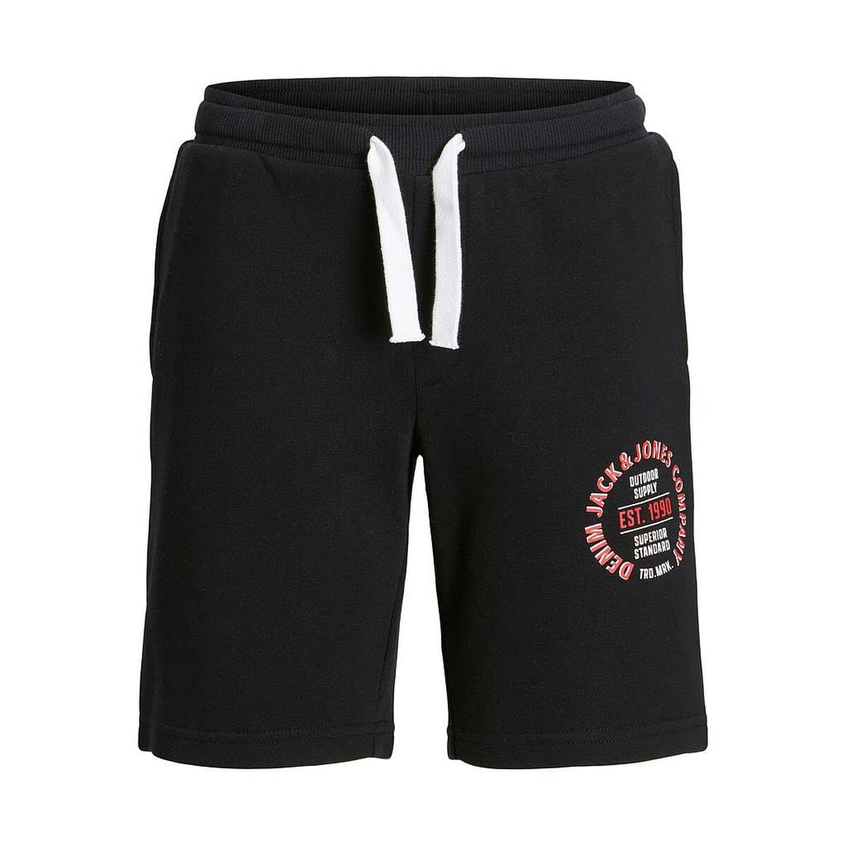 Pantalones cortos deportivos ropa de algodón ligera Jack & Jones niños 10 años negro