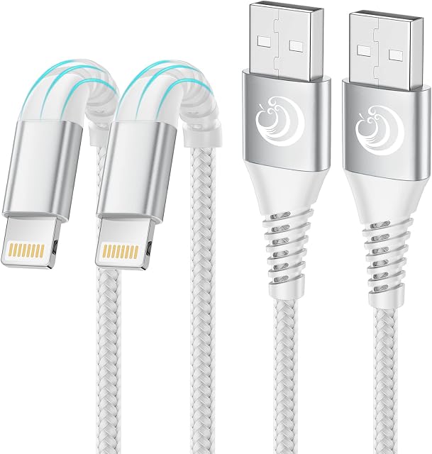 iPhone Charger Cable 3M 2Pack, Extra Long iPhone Charging Cable MFi Certified Lightning Cable Braided iPhone Charger USB Fast Charging Lead for iPhone 13 12 11 Pro Max XR XS 10 8 7 Plus 6s 6 SE, iPad
