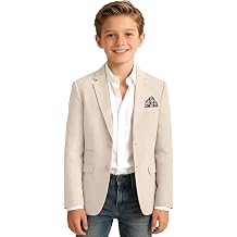 Bofan Linen Boys Blazer Formal Suit Jackets for Boy Outwear Jacket & Coats for Kids Boys Fashion Summer Wedding Outfit