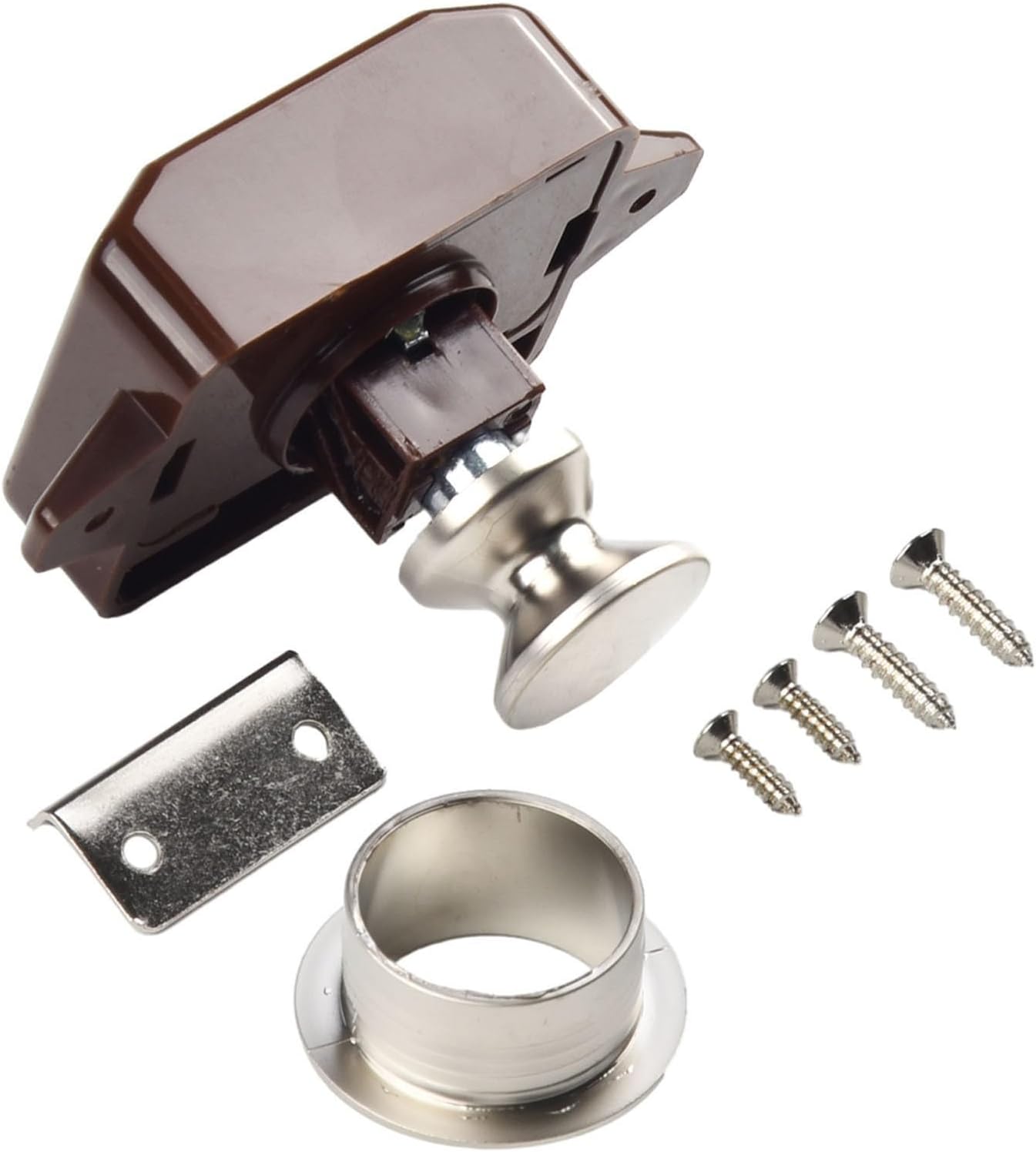 Sleek Push Button Catch Lock Cupboards In Caravans Effective Door Security Solution