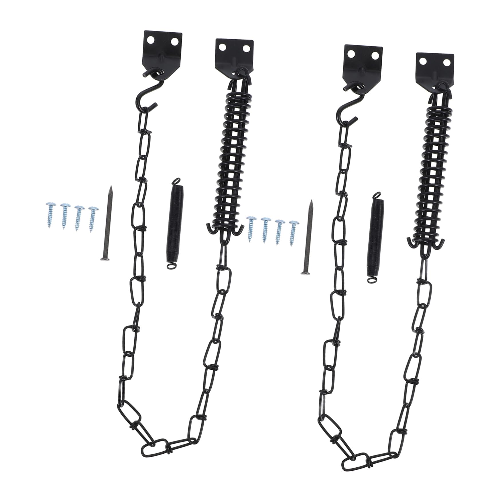 Protector de puerta con cerradura antirrobo y resortes resistentes para tormentas