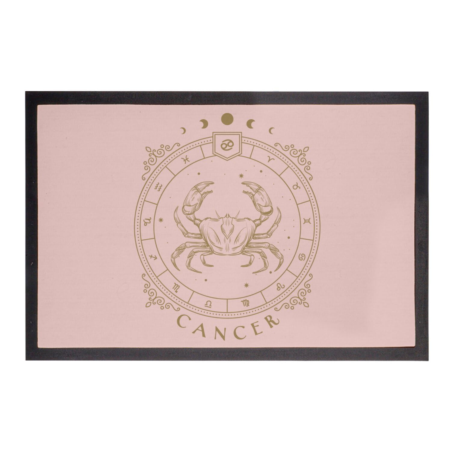Paillasson Rose Cancer signe astrologique 75x50cm cadeau tarot idéal