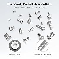 Vista 3 de SmallRig 20Pcs Screws and Hex Key Storage Plate with 1/4"-20 3/8"-16 M2.5 M3 M4 M5 Stainless Steel Screws and 4Pcs Hex Keys MD3184