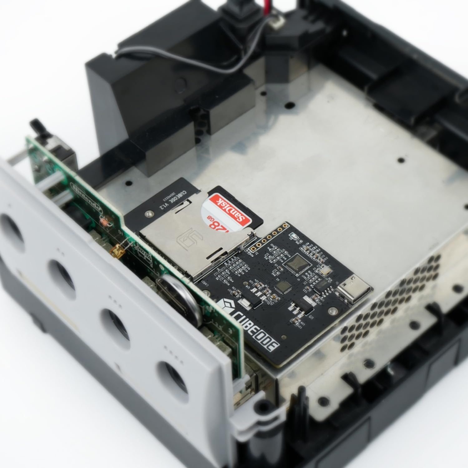 BITFUNX CUBEODE V1.2 Optical Drive Emulator Board - Support Firmware Upgrade and Audio Streaming Games, for GC Loder Swiss SD2SP2 Reader, Plug & Play for NGC Dol-101 & Dol-001 (Extra Large)