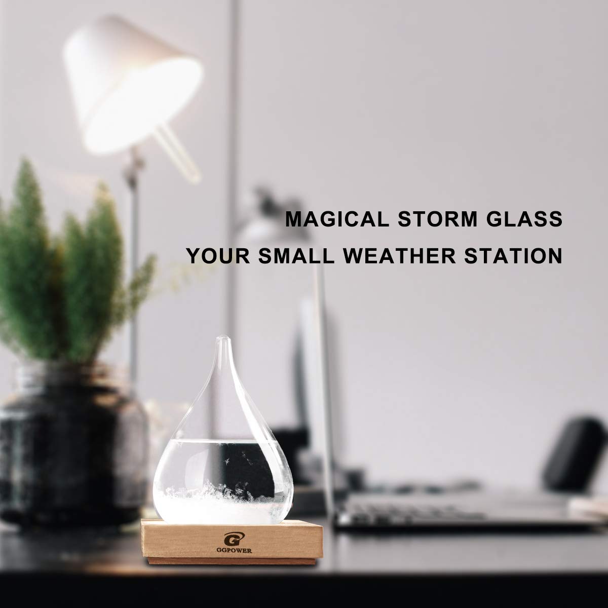 Storm Glass Cool Unusual Gifts Storm Glass Weather Predictor Snow Globes for Adults Galileo Thermometer Indoor Creative Forecast Nordic Style Decorative Weather Gifts - Image 7