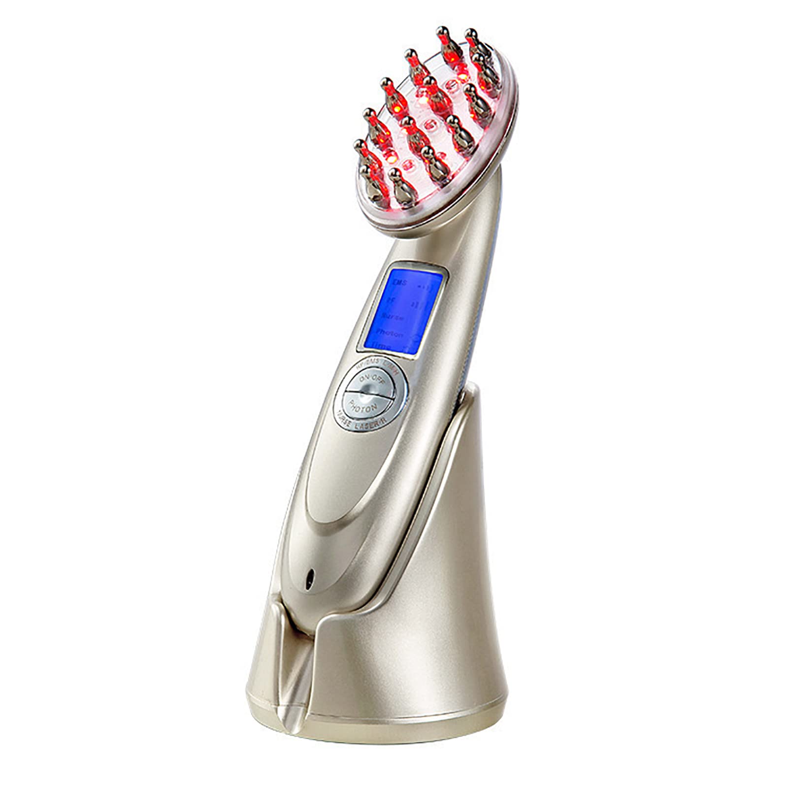 NOLEGA Peine para El Crecimiento del Cabello 2 En 1,Dispositivo Sistema Tratamiento para El Crecimiento del Cabello con MicrocorrienteEMS Y FunciónRF,Longitud Ondalaluzpotencia:630NM/650NM,parahogar