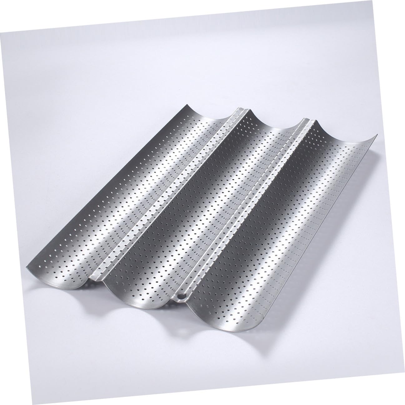 Gadpiparty Molde Superficie Lisa y Fácil de Limpiar 2 Piezas para Pan Francés de Acero Inoxidable Bandeja para Horno Adecuado para Cocina en Casa y Repostería