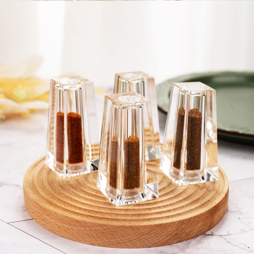 Salz- und Pfefferstreuer-Set, nachfüllbares Design, Kristall-Gewürzstreuer, Küchendekoration für Kochtisch, Wohnmobil, Dinner-Party, Camping, BBQ (4 Stück)