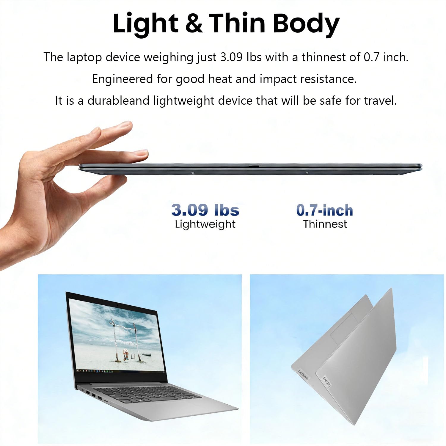 Lenovo 14" Laptop • Intel 4 Cores Processor • 4GB DDR4RAM • 640GB Storage (128GB SSD + 512GB Portable Drive) • Intel UHD Graphics • Wi-Fi 5 • HDMI • Long Battery Life • Win 11 • WOWPC 3-in-1 Bundle